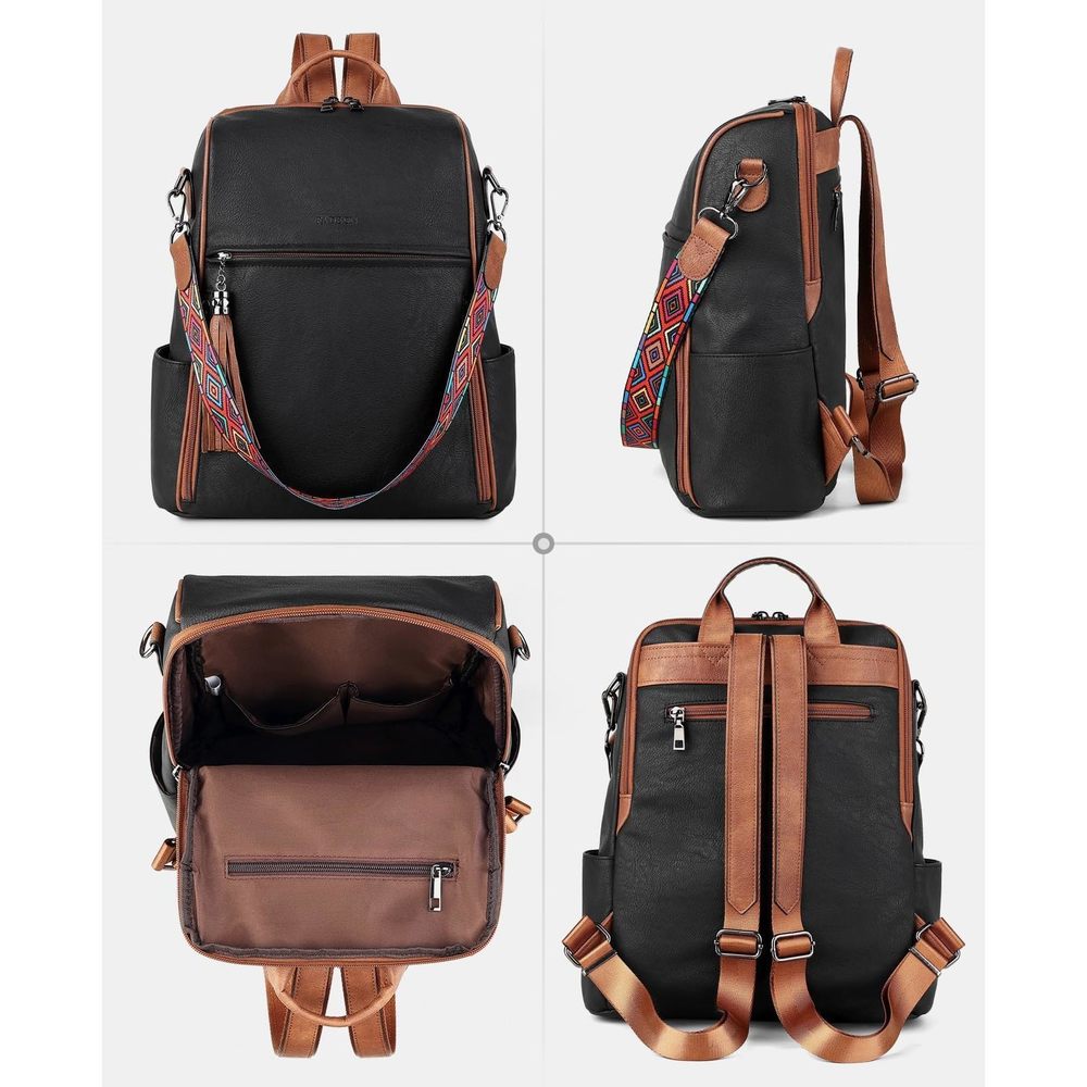Leather Backpack Purse for Women Designer Travel Backpack Purses PU Fashion🦄 - Picture 5 of 8